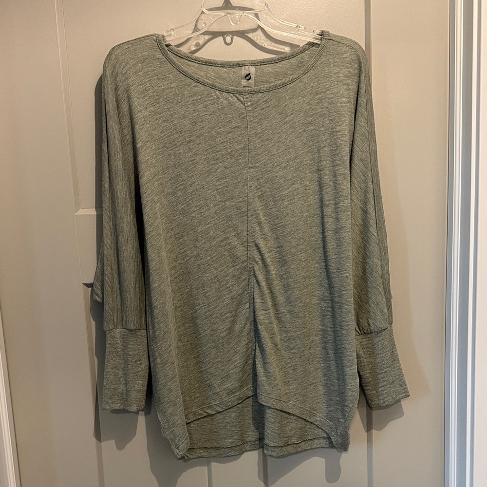Loft Lou & Grey Women's Heather Green Dolman Shirt Size Small